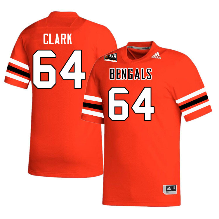 Men #64 Gunnar Clark Idaho State Bengals 2023 College Football Jerseys Stitched-Orange